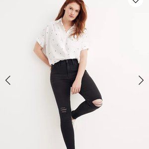 Taller 9" Mid-Rise Skinny Jeans in Black Sea size 28TL